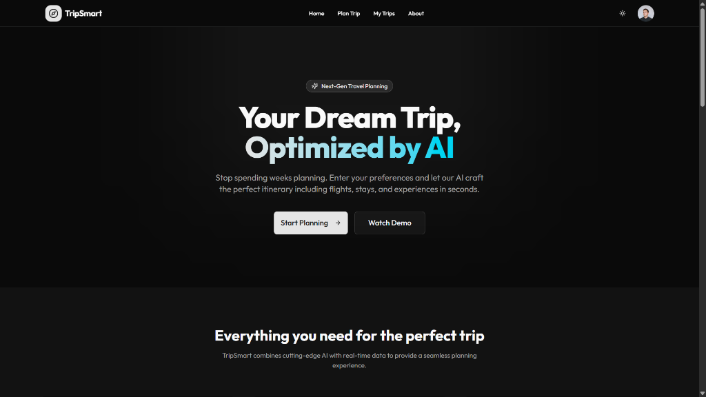 TripSmart AI Interface